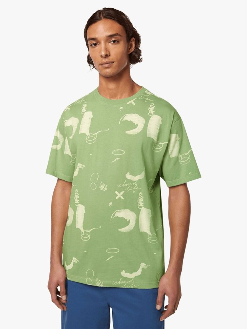 SCOTCH & SODA Men’s Green Island Life Relaxed Fit T Shirt Size XXL NEW NWT